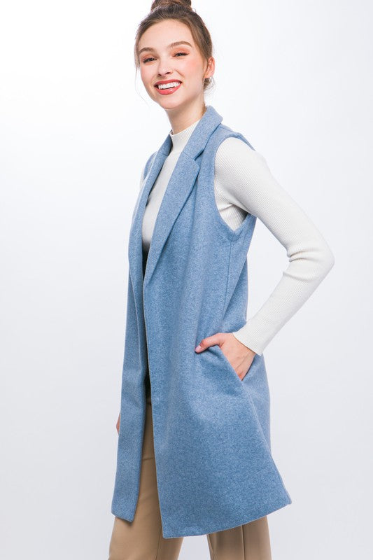 JQ Fleece Long Line Vest