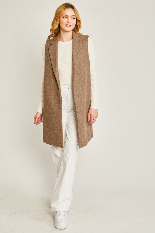 JQ Fleece Long Line Vest