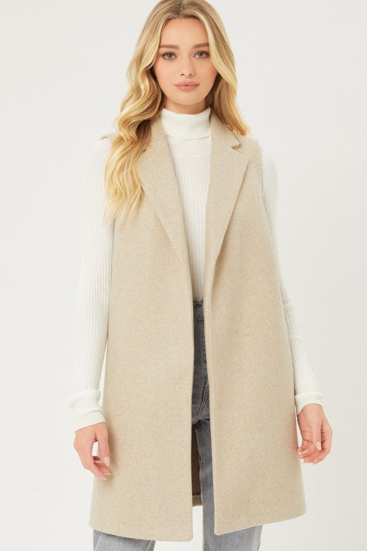 JQ Fleece Long Line Vest