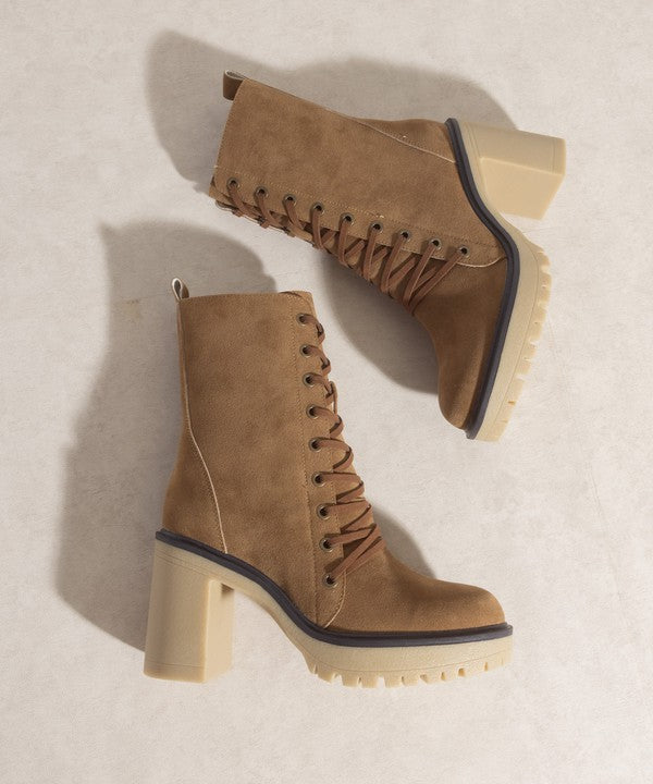 Jenna - Platform Military Boots