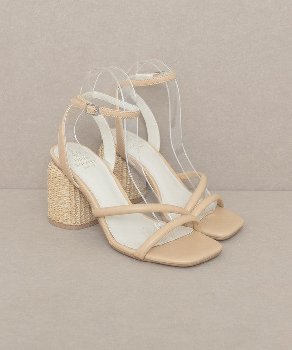 Alaia - Strappy Raffia Heel Sandal