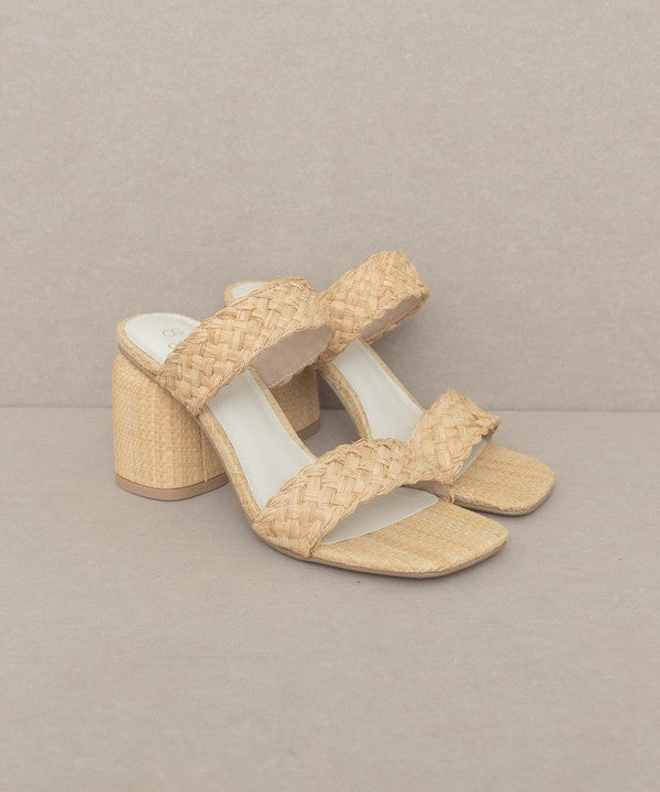 Kayla - Raffia Sandal Heel